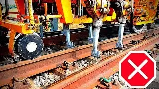 Heavy Rail Machinery Works on Switches - Repair Railways in Action - Plasser & Theurer Trains