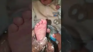 Doctor Holding Newborn Baby | Foot Reflex Check & Baby Crying &ldquo;Momo&rdquo; Sound