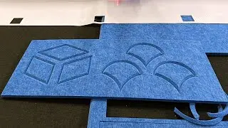 CNC Digital Cutter to Cut and Groove PET Felt Acoustic Panels