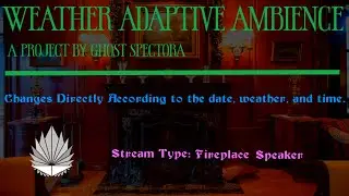 Cozy Fireplace Sounds At Night On A Cool Winter Day | Adaptive Ambience (Fireplace Speaker)
