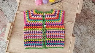 EASY CROCHET💯Bu tarife bayılacaksınız 💯✅ÇOK KOLAY VE ŞIK BİR YELEK ÖRELİM ♥️ Kolay Örgü Yelek Yapımı