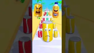 Juice Run Lvl.76 - Coke Bottle is Making Fun Of Juice Can | ❌ Fail to Victory✅ #shorts #games #viral