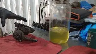Fuel system clean out and carburetor cleaning on a Briggs 500e series pushmower.