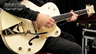 Gretsch Guitars G6136T-LTV White Falcon Lacquer Finish TV Jones Pickups Electric Guitar, White