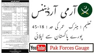 Pakistan Army Ordinance Depot Jobs 2023 | Pak Forces Gauge