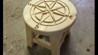 Simple Step Stool with CNC Carved Top
