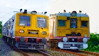 📍High Speedy Aerodynamic EMU Throughout at 90 Degree Rail Curve ॥ Indian railway॥#train #railway 