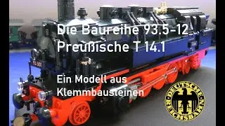 Mein Modell der Dampflok Baureihe 93 (Preuß. T 14.1) - mehr geht  mit Klemmbausteinen in 8w nicht