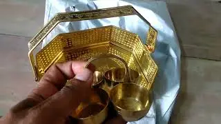 POOJA BASKET FROM MEEHO, POOJA ARTICLES  RS 450   BRASS ITEM