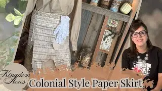 Colonial Historical Style Paper Skirt | Cheap Halloween Costume or Decor Craft