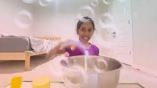 How to make fruit cake and have a bubble  party
