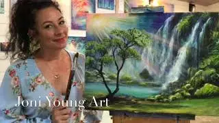 &ldquo;Sunlit Falls&rdquo; ACRYLIC PAINTING TUTORIAL
