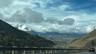 Perfect drive through Lake George, Colorado