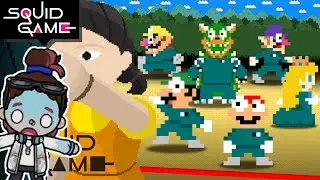 Mario and Friends Playing Squid Game 2!! BTG Reacts to Funny Mario video!