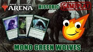 MTGArena Gameplay | Mono Green Wolves
