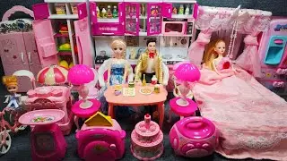11 Minutes Satisfying with Unboxing Barbie Princess Bedroom Wardrobe Collection Toys Review | ASMR