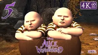 Disney Alice in Wonderland (PC) - 4K60 Walkthrough (100%) Part 5 - Tulgey Woods