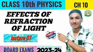 Effects of Refraction of light class 10th, 'light Reflection and Refraction of light 2023-24 cbse