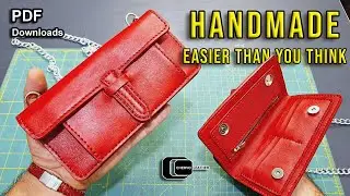 You won’t believe how easy this handmade leather bag is to make - free PDF
