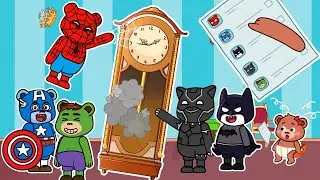 Marvel Heroes and Baby Bear Time Song | Nursery Rhymes & Kids Songs | Animal Time