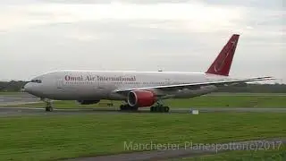 First Rare Visit Omini International Boeing 777-2U8(ER) N819AX At Manchester Airport On 09/10/2017