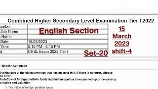 #chsl#CHSLSSC#chsl_English#previousyearspapers#CHSL(10+2)previousYears#SolvedPapers#CHSL_2023#