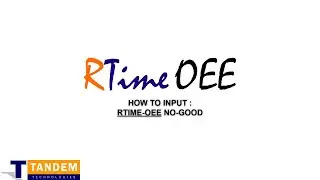 RTime-OEE No-Good Input