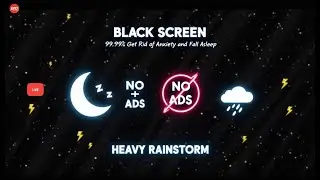 🌙 Timeless Rainfall | 10 Hours Black Screen Heavy Rain for Sleep, Healing & Serenity 🌧✨