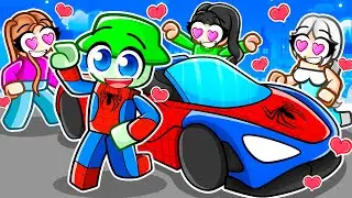 Draguer des FILLES grâce à ma voiture SPIDERMAN sur Roblox Driving EMPIRE !