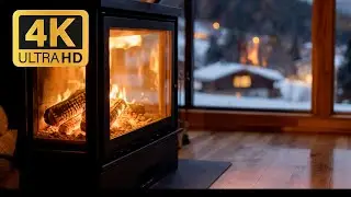 A quiet winter night | Cozy Winter Cabin Ambience 🔥❄️ No Music