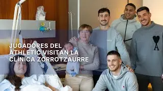 Jugadores de Athletic Club desean feliz A&ntilde;o Nuevo a los pacientes de la Cl&iacute;nica IMQ Zorrotzaurre
