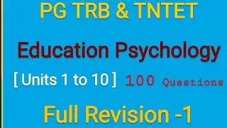 PG TRB PSYCHOLOGY Important Questions and Answers for all Units - Revision 1