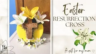 Easter Resurrection Cross| Religious Easter Decor| DIY Dollar Tree 2022 | Budget Friendly | How to
