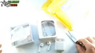 UnBOXing SHOW - i20 TWS i20 РЕПЛИКА ТОЧНАЯ КОПИЯ AirPods с чипом W1 И БЕСПРОВОДНОЙ ЗАРЯДКОЙ КЕЙСА