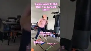 Agility Ladder In-Out Hops + Bodyweight Squats#weightloss #trending #homeworkout