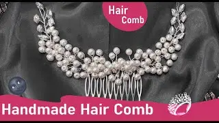 How To Make Bridal Hair Accessories Using Pearls/pearl hair comb making  at home