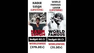 KABIR SINGH VS WORLD FAMOUS LOVER box office collection video #shortsviral #boxofficecollection