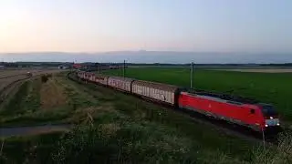 DBC 189 028 met Nosta shuttle(12 Schuifwandwagens en 18 Containers)(42770).