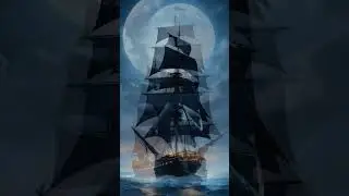 Lost at Sea | Sailing Ship Under the Full Moon 🌕