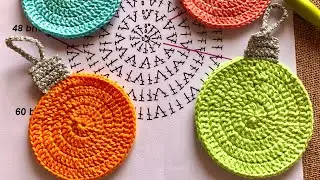 Glob croșetat simplu, tutorial pas cu pas. Ornamente de Crăciun #lucrariCrăciunărești