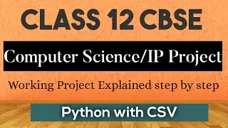 Class 12 Computer Science Project Python with CSV 2025 | Class 12 IP project Python 2025