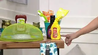 Oasis Folding Kitchen/Storage Cart w/ Acacia Wood Shelves & Locking Wheels on QVC