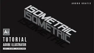 HOW TO CREATE ISOMETRIC STAIR TEXT EFFECT | ADOBE ILLUSTRATOR | ANDRO GRAFIX