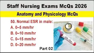 Staff Nursing Exam MCQs 2026 | Anatomy & Physiology Important MCQs | All Competitive Exams