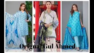 Gul Ahmed Orignal 3pcs Lawn Suit with Lawn Dupatta.