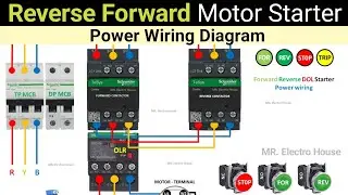Forward Reverse DOL Starter में Power Wiring कैसे करें | Reverse DOL Starter Power Wiring Diagram