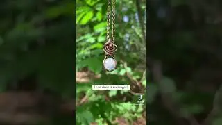 So Smol 🥹 Tiny Moonstone Pendant with an even tinier Rose design on top! ✨FS