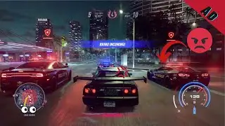INSANE heat level 5 Cop Chase... NFS Heat Gameplay | 4K 1080p FPS | AD249