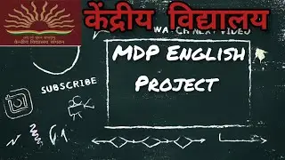 Multi disciplinary project (MDP) # English MDP project # kvs # school project @ 3rd 4th std project