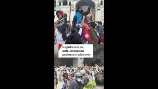 Nepal's parliament burns